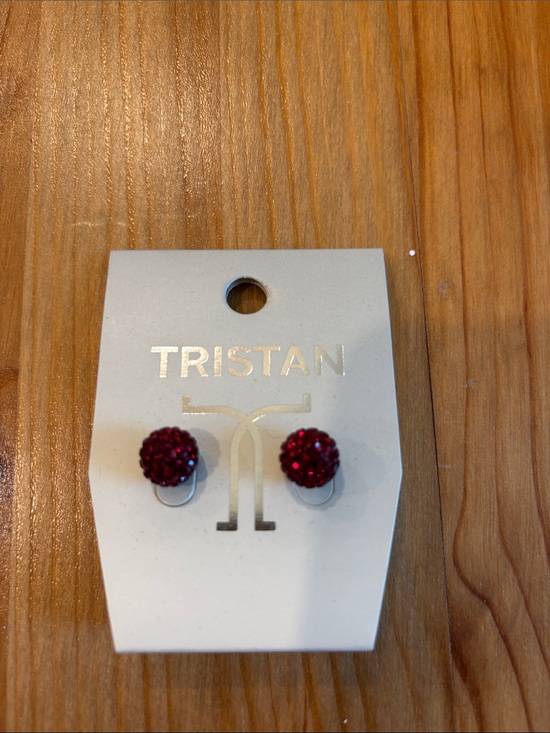 Tristan Jewelry - TRISTAN Raspberry Red Crystal Cluster Stud Earrings - Never worn.